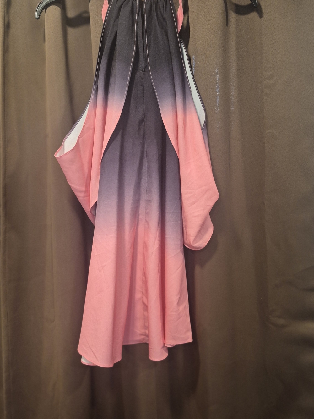 Pink to Black Ombre Halter Dress